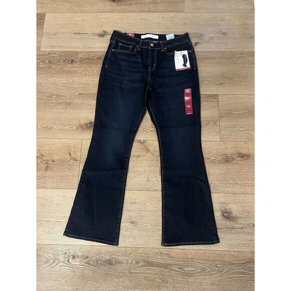 Levi Signature Womens Blue Denim Mid Rise Bootcut Jeans Size 30 x 30 - Picture 1 of 4